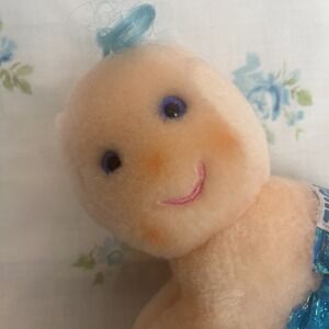 Vintage HUGGA BUNCH - Blue Tuggins Baby 1984 TACO BELL Plush - 80s Doll NWT